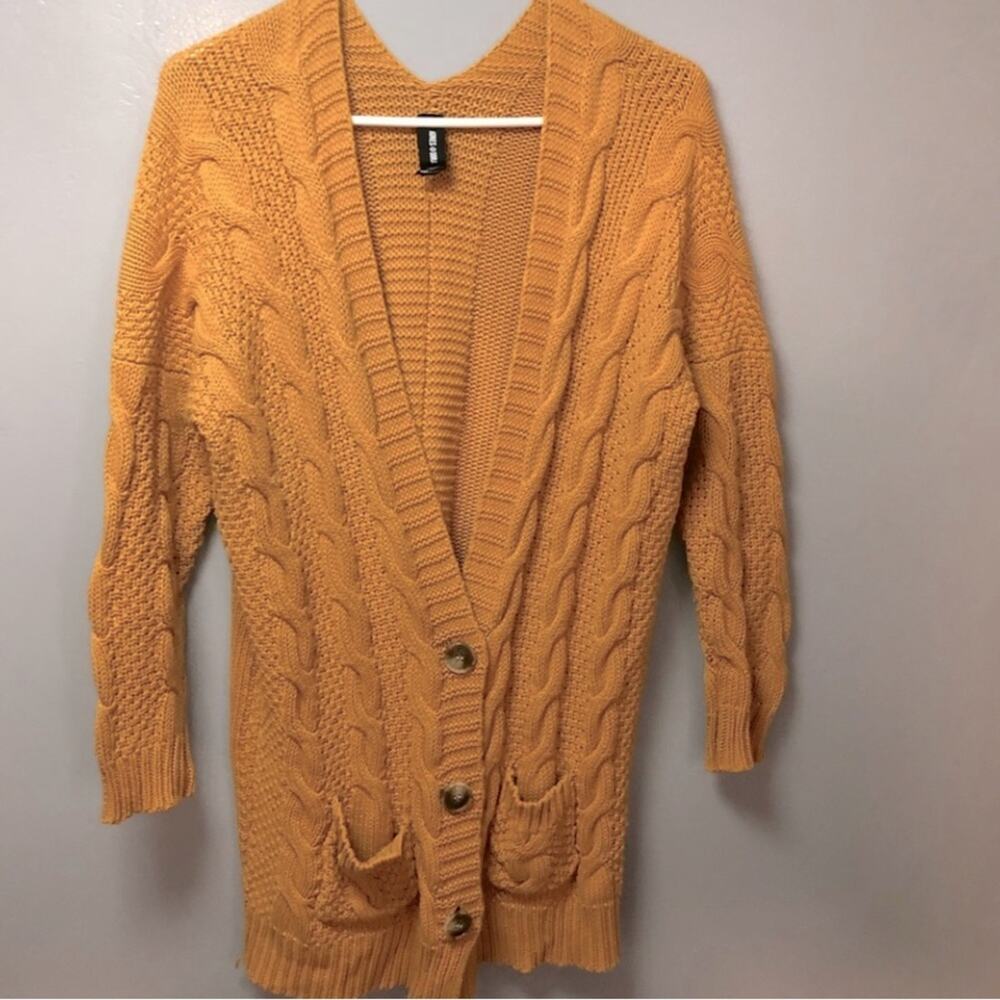 Agnes and Dora tunic length button down knit cardigan. 2x. Long sleeve pockets